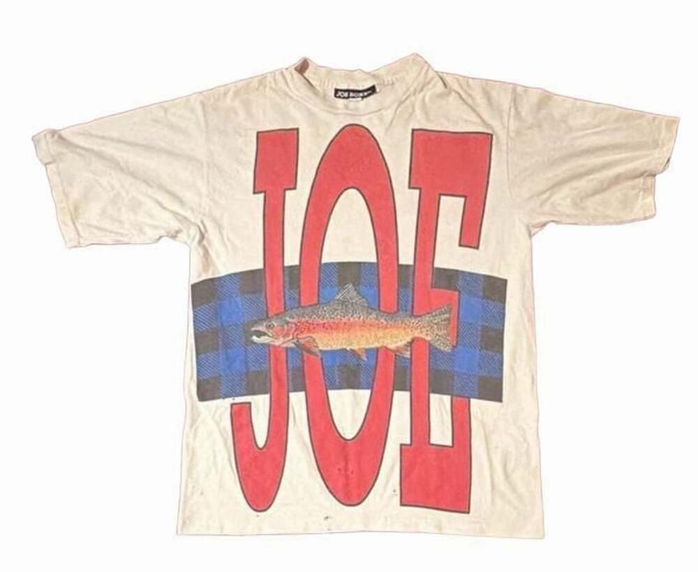 Joe Boxer Rainbow Trout Plaid Graphic T-Shirt White Men's